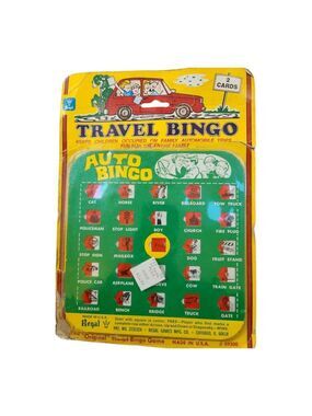 Vintage Regal Travel Auto Bingo Board Game - 2 boards